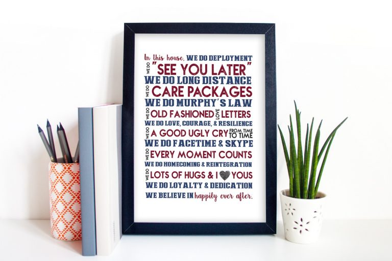 In This House, We Do Deployment Printable Wall Art - The Military Wife ...