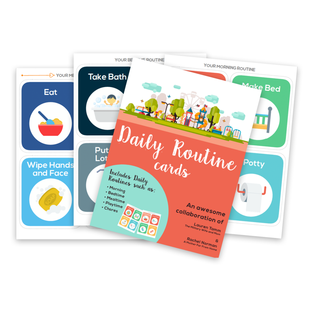 ShippedDaily Routine Cards Card Bundle  I Toddler Routine Chart Printed 